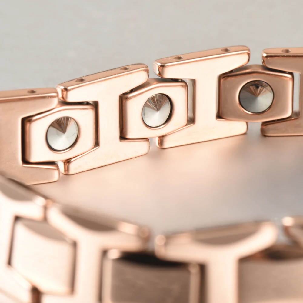 99.999% pure germanium rose gold plated tungsten germanium bracelet