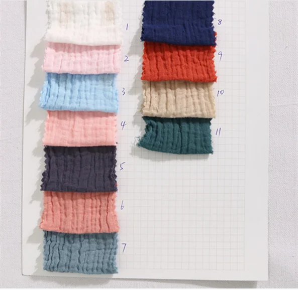 
cotton double - layer fabric gauze texture crepe cloth for dress 