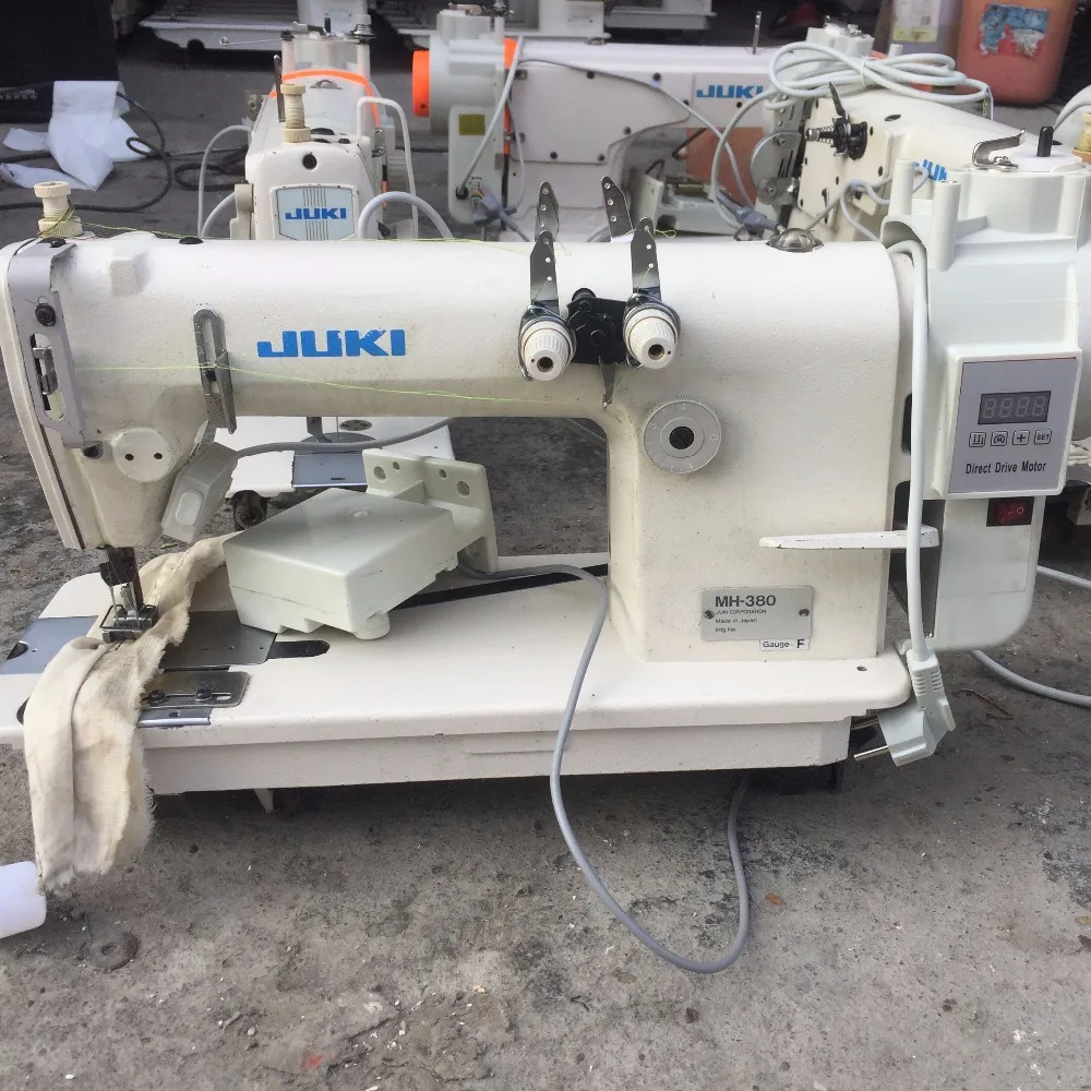 Direct drive Juki-MH-380 industrial double needles chainstitch sewing machine