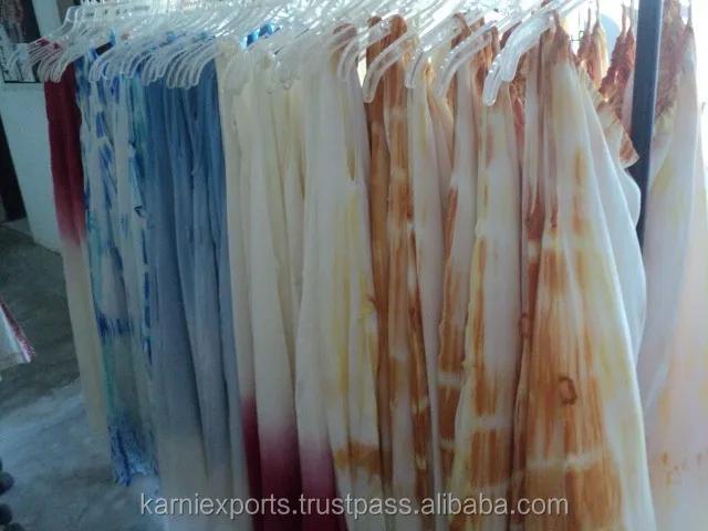 SILK tie Dye Shibbori Evening Cocktail Dress Trapeze Dresses FABRICS SILK for Bulk Export