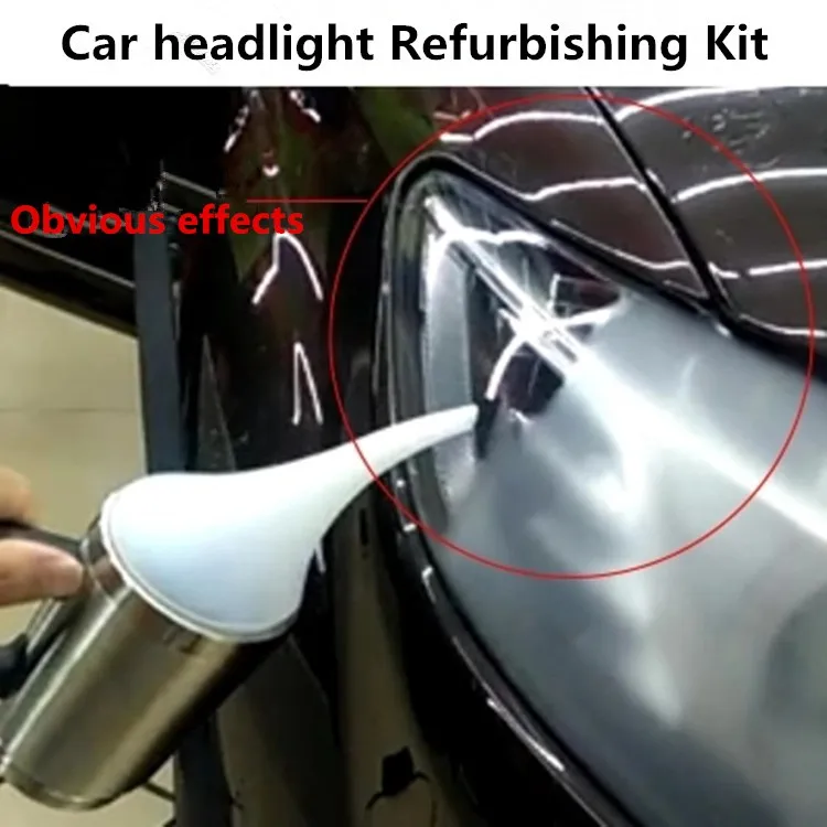 Headlight Repair Liquid Renovate Polishing Headlamp Cleaning Blue Liquid Remover