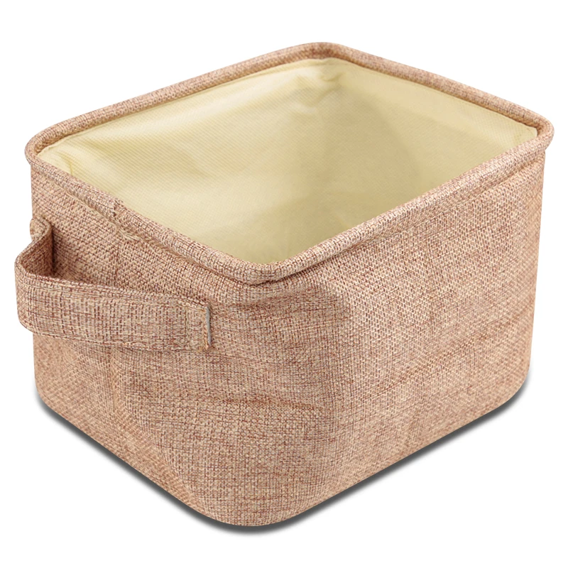 Высококачественная тканевая Складная Настольная косметическая коробка для всякой всячины