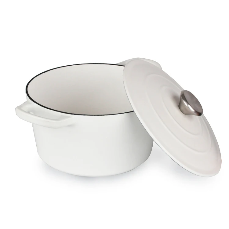 Wholesale Factory Price Food Grade Enamel Cast Iron Round Pot with Lid  Cast Iron Casserole