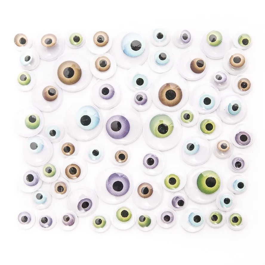Индивидуальные Безопасные наклейки разных размеров для детей, «сделай сам», кукольные глаза с движущимися глазами, различные клейкие натуральные Висячие глаза для вечеринки, забавной куклы