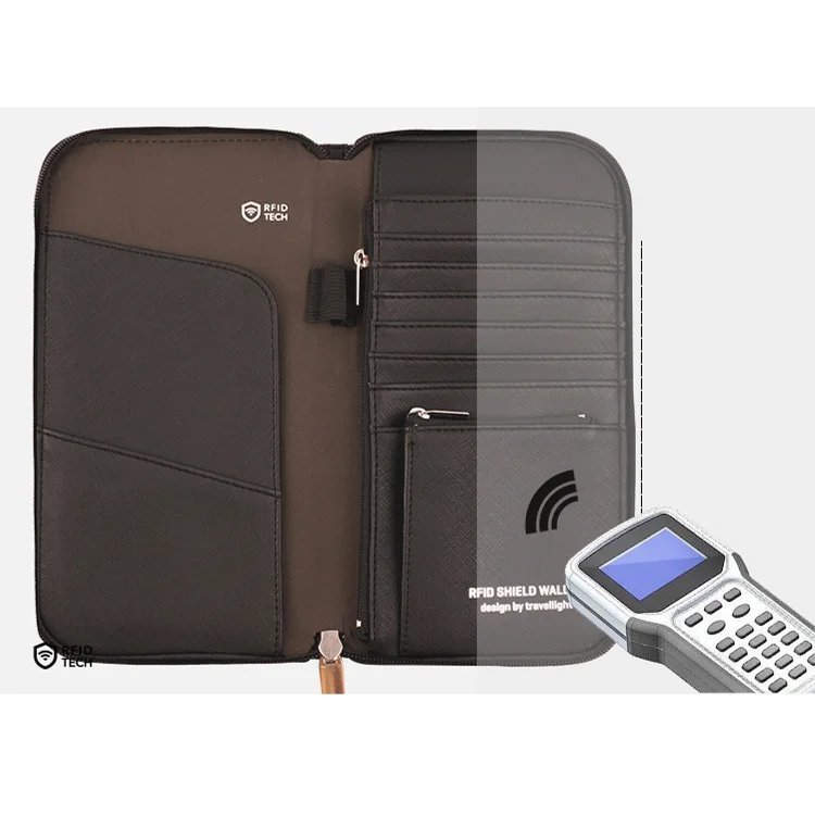 
Borsa sportiva Custom Personalized Family Luxury Travel Wallet Rfid Pu Leather Passport Holder 