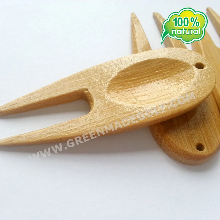 Personalized golf pitchfork for sale with 2 holes golf divot tool for golf sports