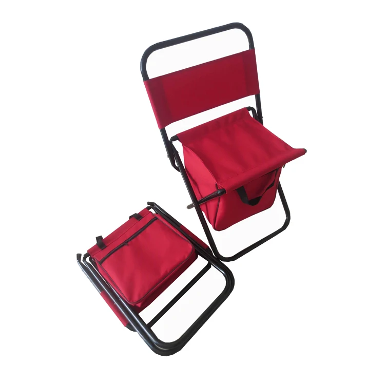 Portable Detachable Backpack Folding Stool with Cooler Bag for Fishing Chair
