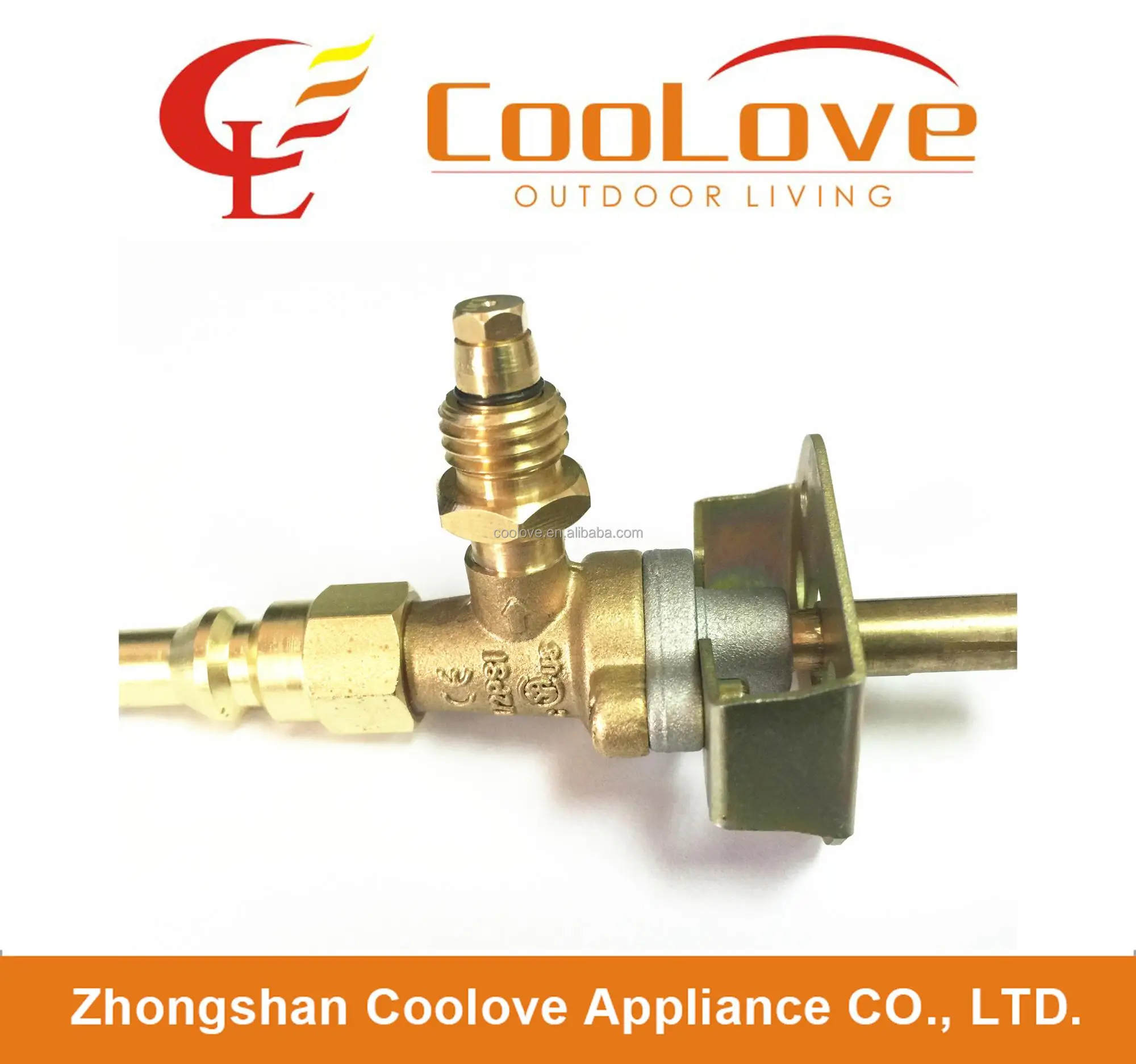 Low pressure brass gas valve