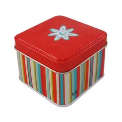 Custom Design New Square Candy Japanese Gift Tin Boxes
