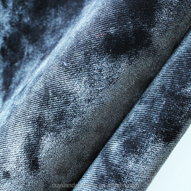 200-300gsm FDY Ice Crush Korea Velvet Stretchy Velour Fabric for Dress/Furniture/Garment