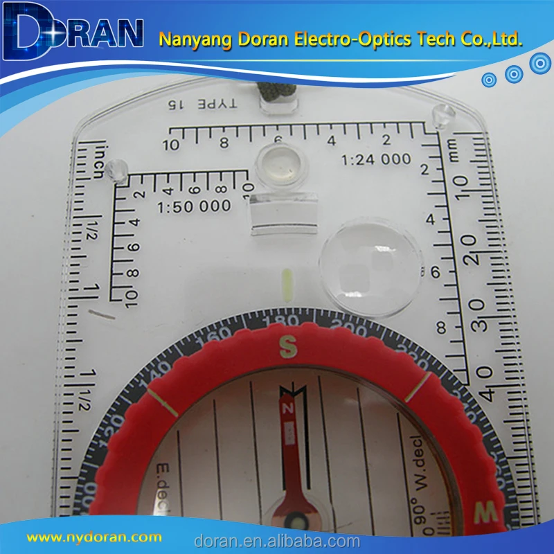 Outdoor Folded Hiking Compass With Protector Map Measure Compass