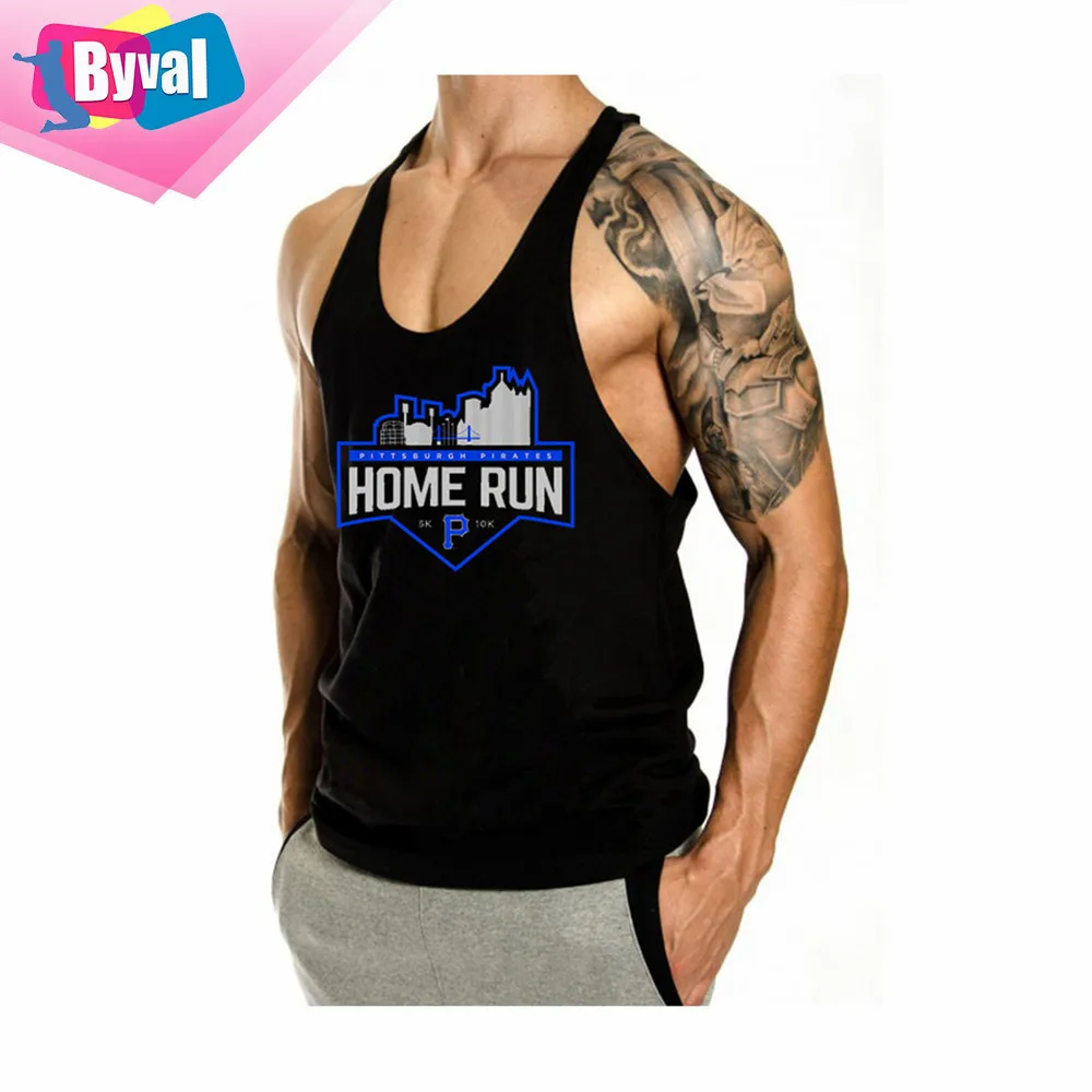 
Wholesale Man 100% Cotton Black Tank Tops Man Print Sleeveless Tank Tops Customized Cheap Vest for Promotion 