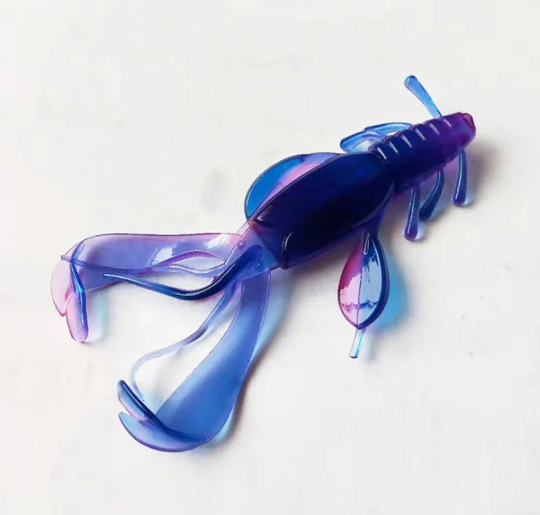 TAKEDO YJ01 Silicone 10cm 10g Soft Shrimp Crayfish Fishing Trolling Trout Plastic Soft Lure