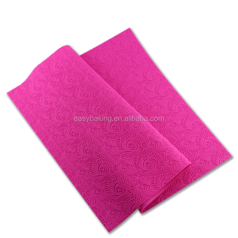 Support Custom Printing Decoration Fondant Silicone Baking Cake Lace Mat