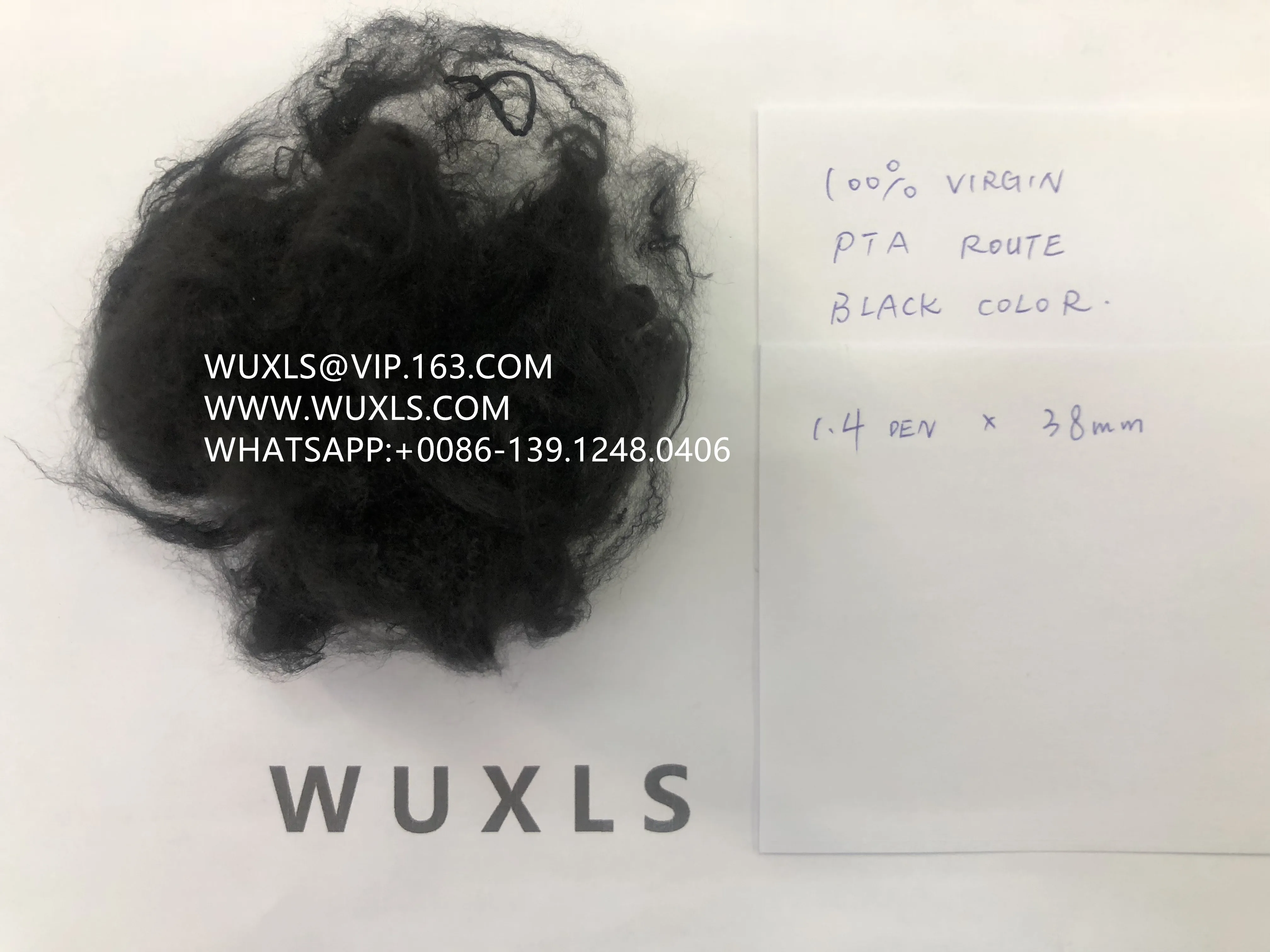 
black psf 1.2d/1.4d x 38mm recycled Grade A1, A2, 100% virgin,polyester staple fiber fibre high tenacity 4.2CN/DTEX~5.8CN/DTEX 