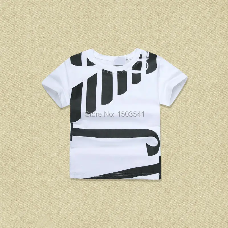 2016 New letter design Baby boy kids fashion Brand design short sleeve top quality boy t