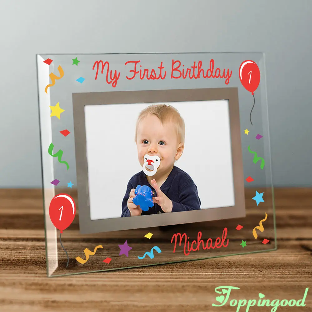 My First Day Of School Glass Photo Frame For Family Table Decoration