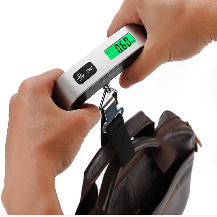 J&R Electronic 110lbs 50kg Travel Luggage Weighing Portable Suitcase Baggage Weight Scale with Hook