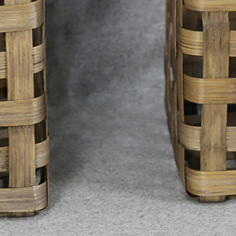 
Unique hand made square empty fruit vegetable weaving bamboo basket 