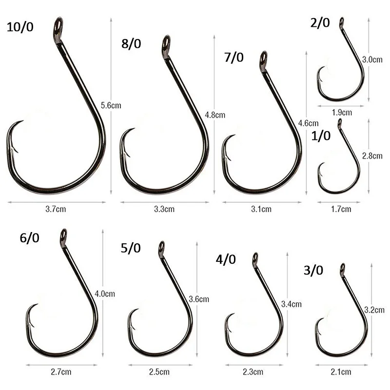 7385 Top quality high carbon steel sea large fishing single hooks with Circled, boat fishhook