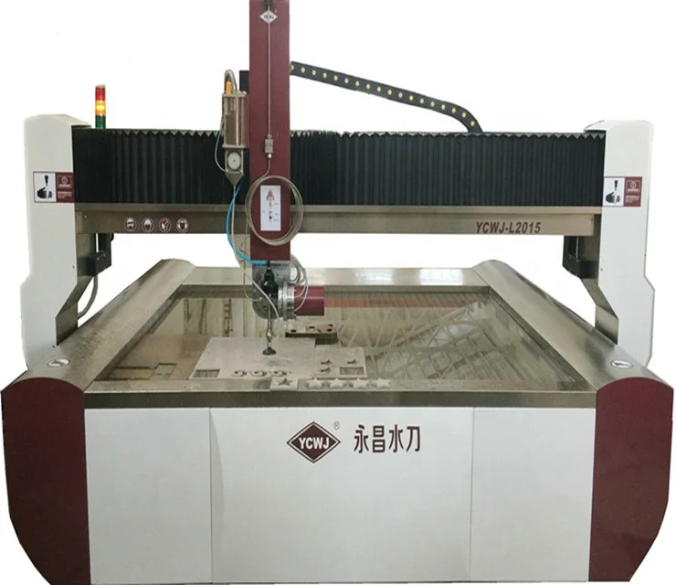 YCWJ waterjet cutting machine with KMT Pump