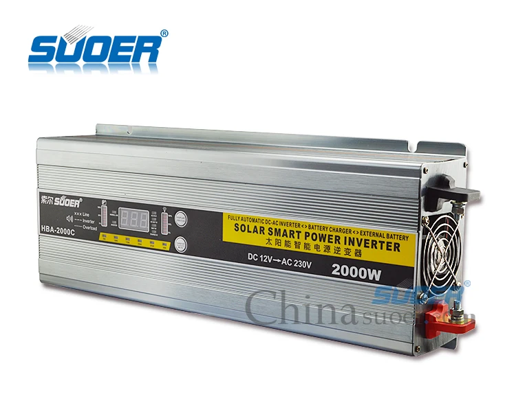 Suoer цена от производителя интеллектуальный цифровой дисплей 2000 Вт солнечная от сетки постоянного тока