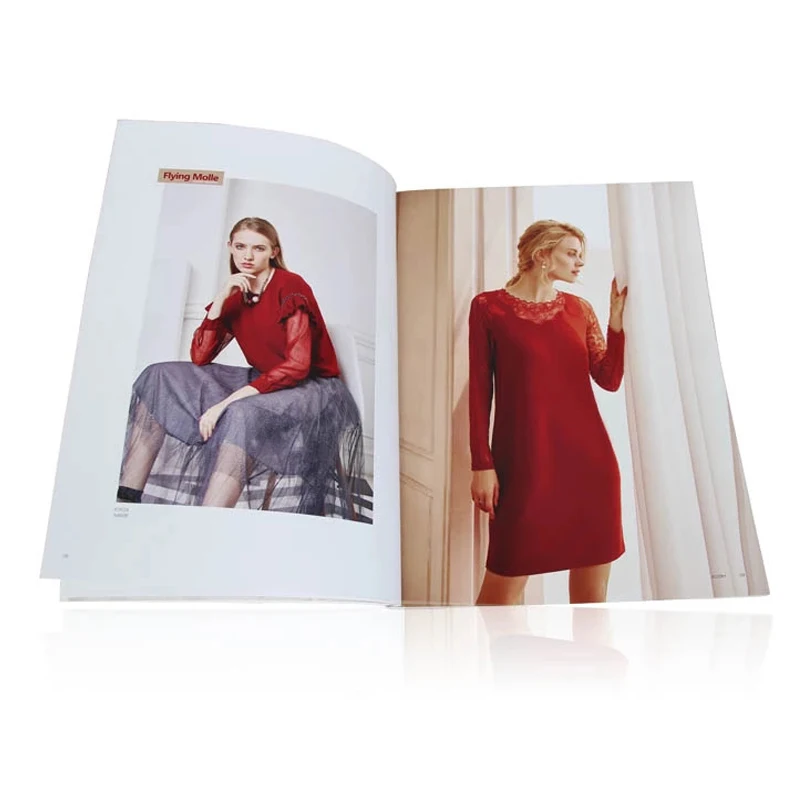 
Fashion clothing Dress Sample Product Cheap Softcover Catalogue Printing 