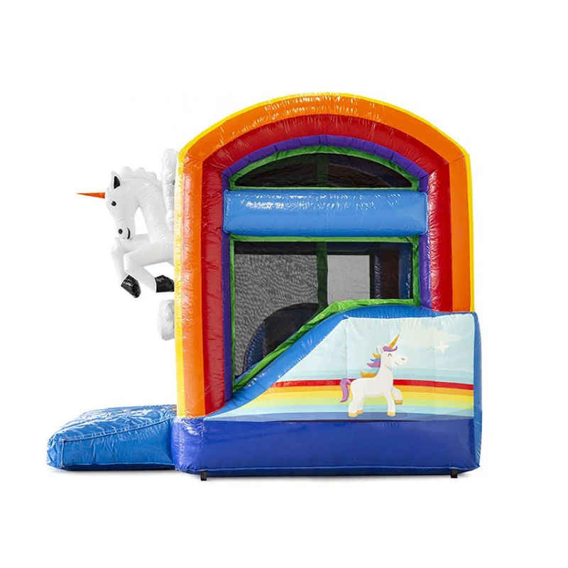 Unicorn theme inflatable bounce house beautiful design inflatables 5 x 4m or customized