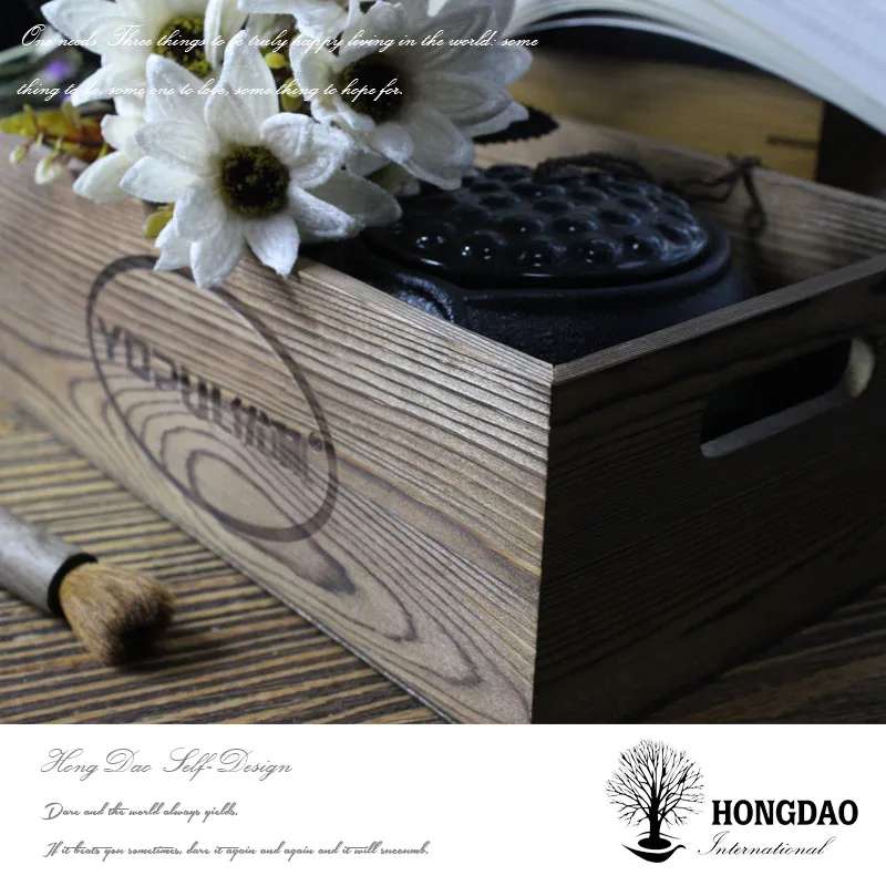 HONGDAO hot selling bamboo storage box for nut food wooden box without lid