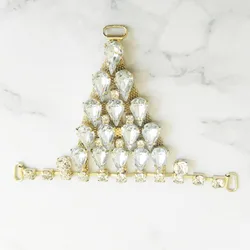 Hot Selling Fashion Fancy Charm Triangle Crystal Rhinestone Shoe Accessories for Women