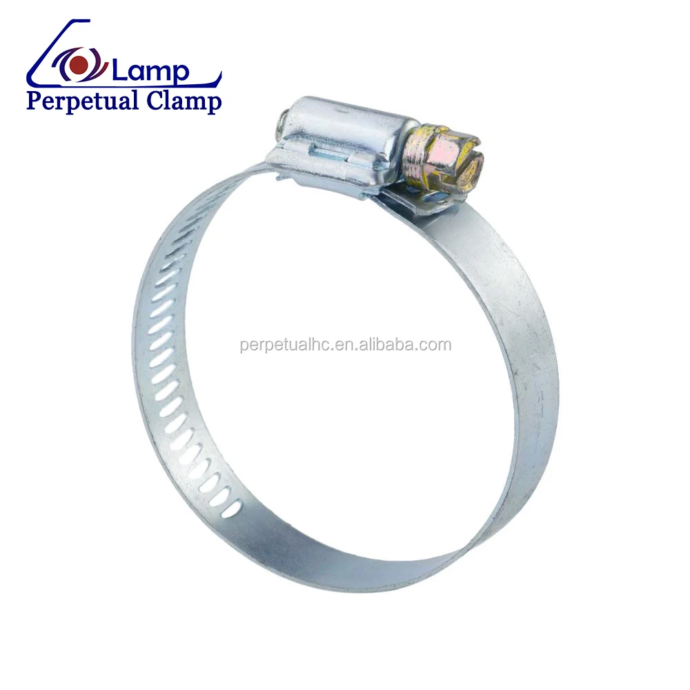 Perforated Band Galvanized Steel American Type Hose Clamp for Pipe