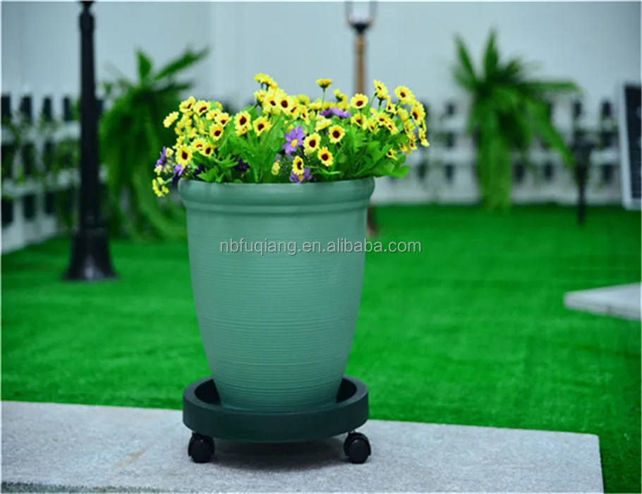 Plastic Flower plant Pot Tray with Casters