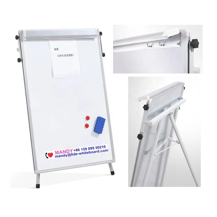 Mobile Whiteboard on Wheels with Stand, 48x36 White Board, Magnetic Double Sided Dry Erase Marker Board
