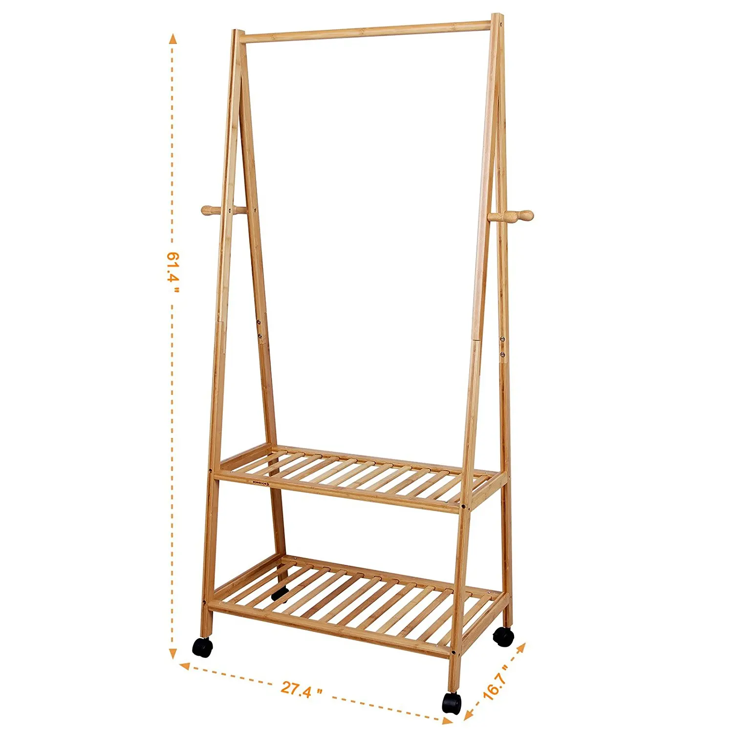standing antique rustic bamboo wooden foldable wall wood coat stand cloth hanger rack