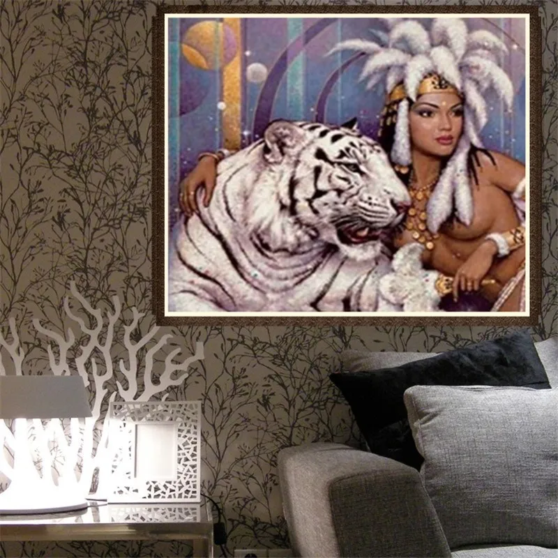 Diy painting by numbers indian naked girls photos full diamond embroidery