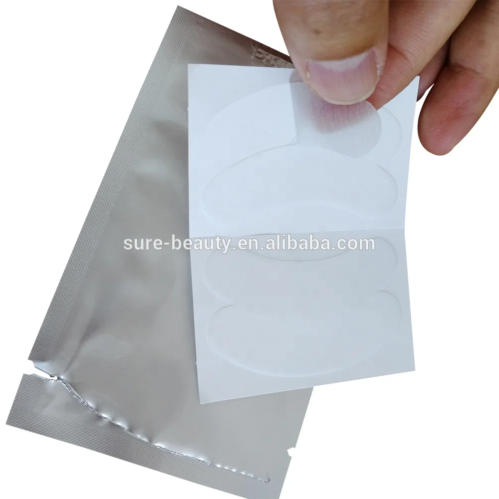 2pair /bag Super Thin Eye Pad Collagen Hyaluronic Eyelash Pads Gel Eyelash Patches Lint Free Gel Under Eye Pads