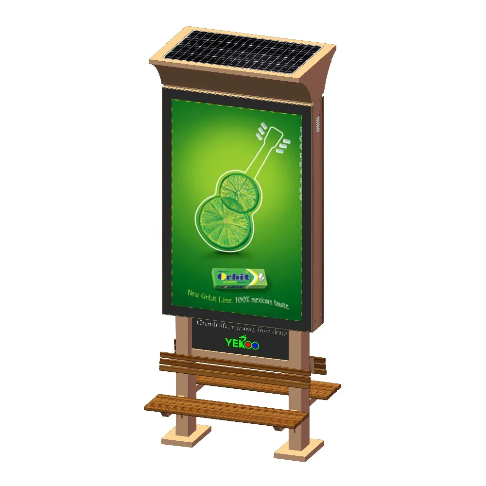 Outdoor Energy Saving Advertising Display Solar Power Light Box