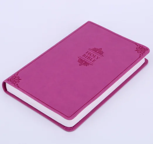 High Quality Hardcover Leather Cover Customized Color Holy King James Bible Printing Service