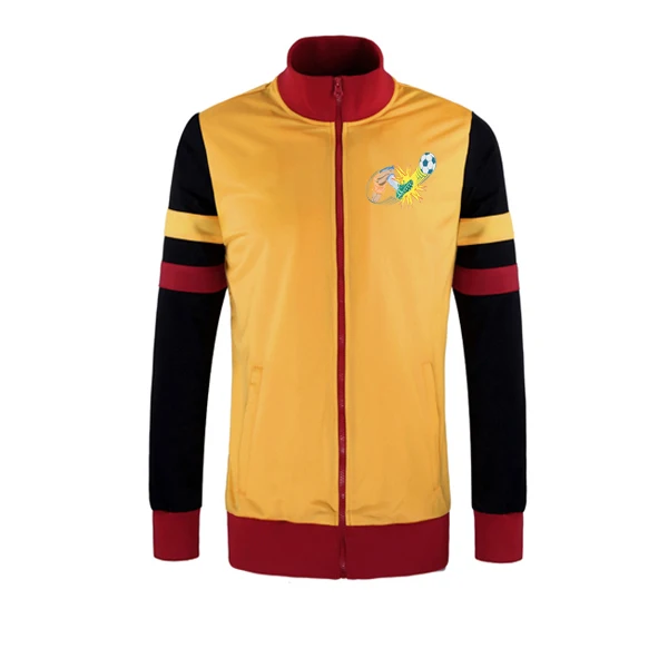 High Quality Polyester Spandex Soccer Jacket Customized Team Name and Adult Sports Wear Warm up Football Jersey