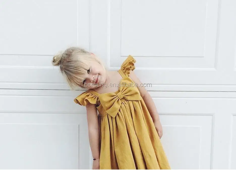 
Latest children dress designs Summer Cute Fashionable girls birthday dresses Cotton Beautiful bow Princess baby dress 