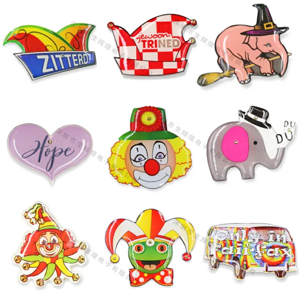 New Arrival Magnetic   Led Flashing Button Pin Badge