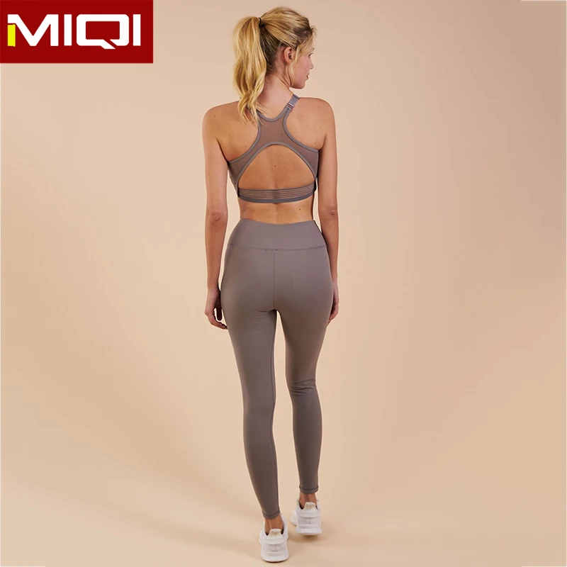 Sexy V Neck Wrapped Yoga Bra Compression Legging Women Sport Set Custom Fitness Ladies Sportswear