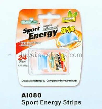24pcs oral film sport energy fresh breath mint strips