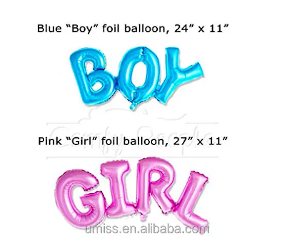 UMISS PAPER Fans Letter Banner Foil Balloons Gender Reveal Birthday Party Baby Shower Factory Supplier Event Decor Party Kids