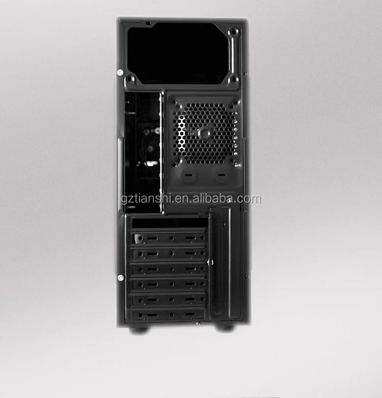 High-end nice design new computer pc case with colorful LED Fan on side panel