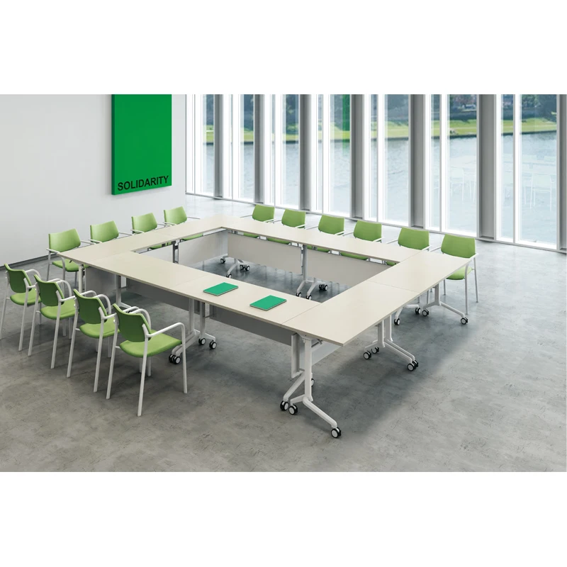 Guangzhou wholesale market training metal stainless steel folding table classroom furniture
