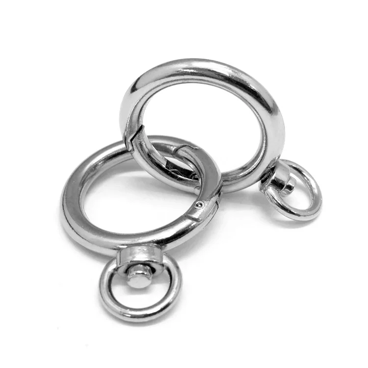 zinc alloy metal round swivel lobster clasp Swivel Snap Hook carabiner for bags