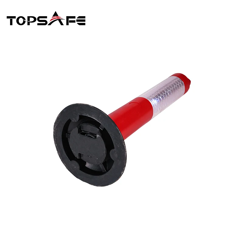 Plastic Traffic Pole Divider Flexible Delineator Warning Post For Road Construction Safety