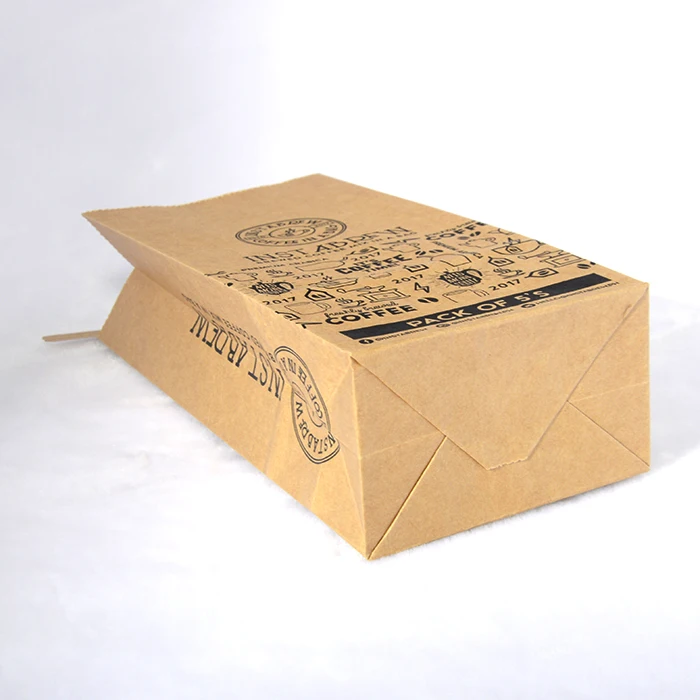  Упаковка для пищевых продуктов на заказ коричневая жестяная стяжка печенье упаковка печенья пакет из крафт-бумаги оптовая продажа