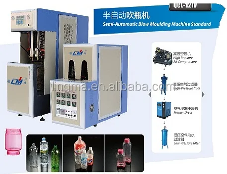 QCL-12IV semi automatic 6 liter PET water bottle blowing machine